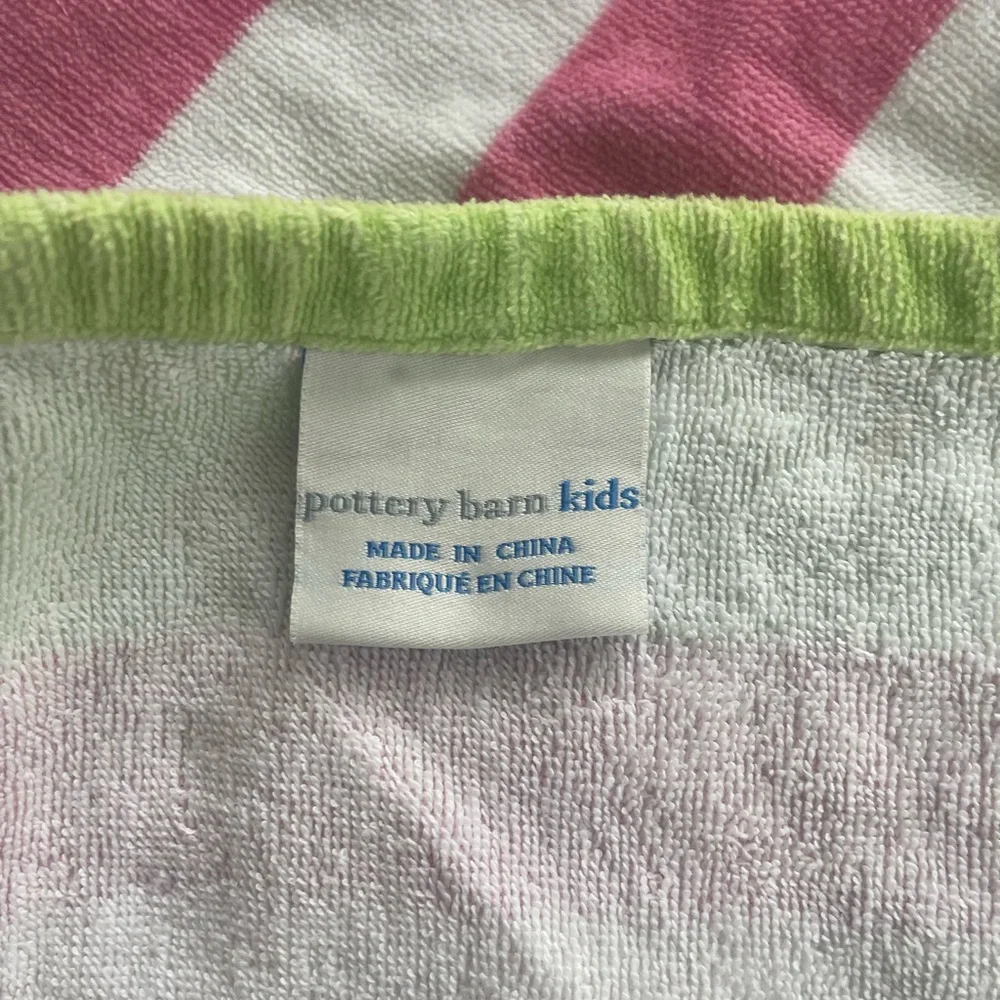 Pottery Barn seahorse hooded towel - Julia monogram - baby size